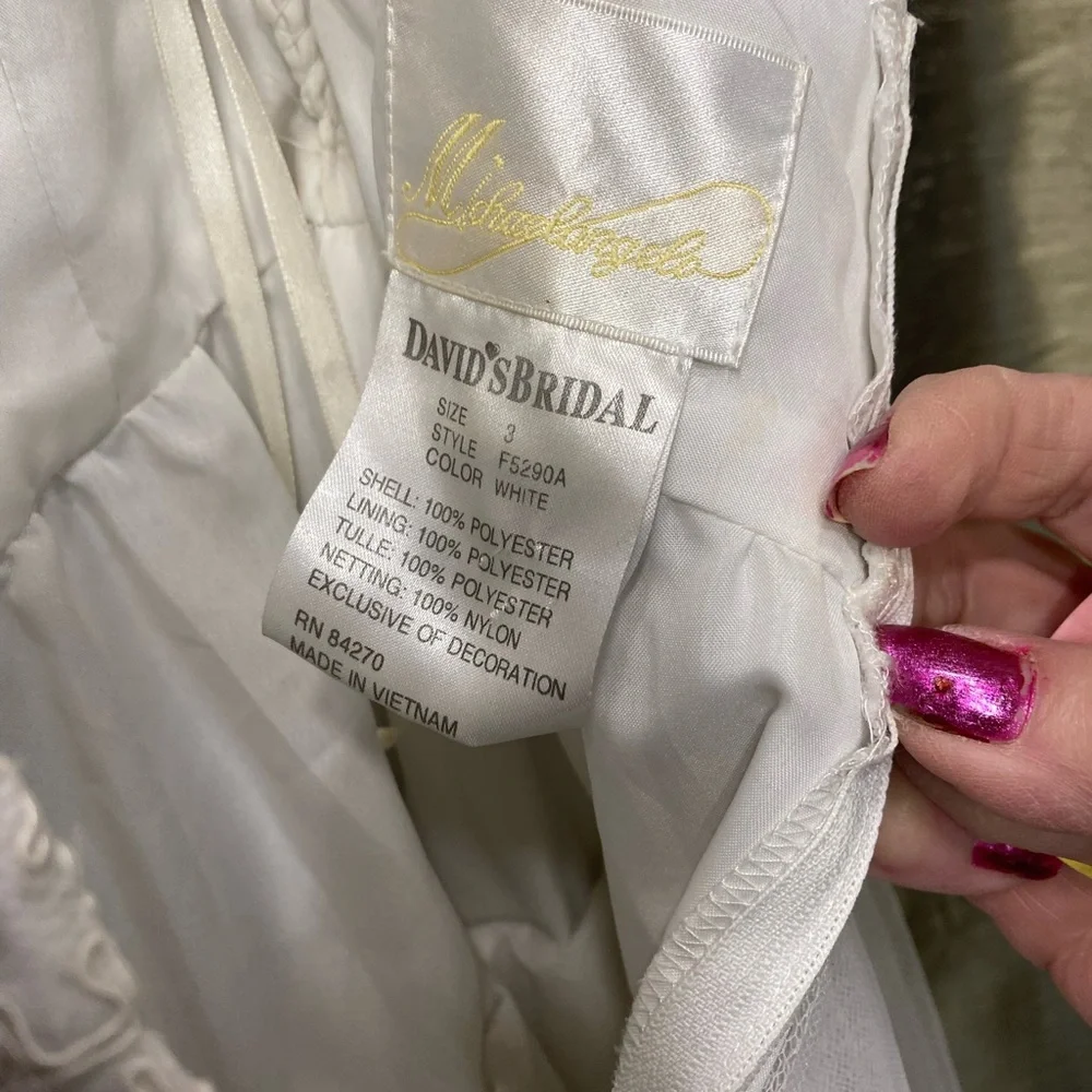 Elegant White Girls Bridal  Ceremony Dress Sz 2 - Picture 9 of 11